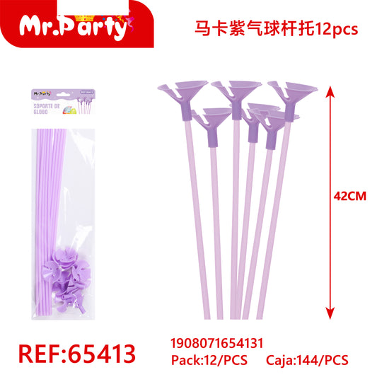 Palitos de macarrÃ³n morados (12 piezases/tarjeta) (12paquetes)