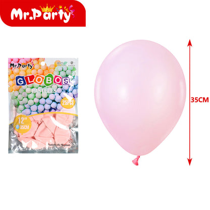 Globos Pastel 12" (35 cm) Paquete 25 Piezas Mr. Party