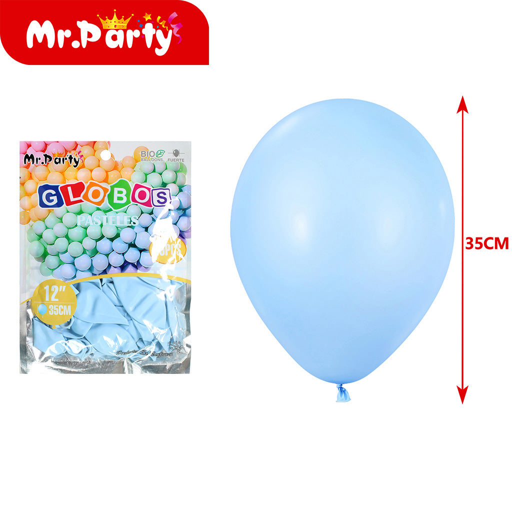 Globos Pastel 12" (35 cm) Paquete 25 Piezas Mr. Party