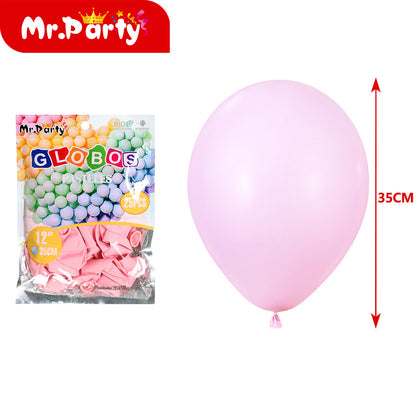 Globos Pastel 12" (35 cm) Paquete 25 Piezas Mr. Party
