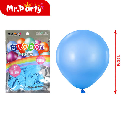 Globo de Látex 5" (15 cm) Paquete con 20 Piezas