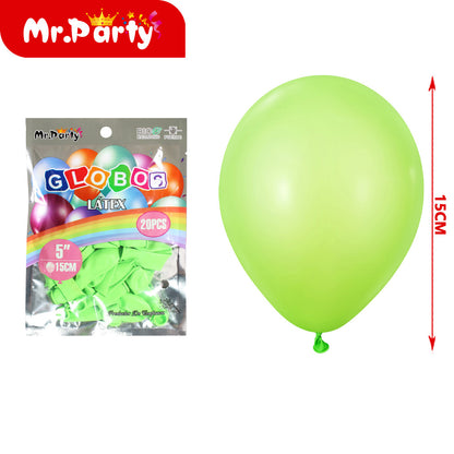 Globo de Látex 5" (15 cm) Paquete con 20 Piezas