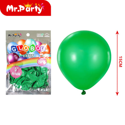 Globo de Látex 5" (15 cm) Paquete con 20 Piezas