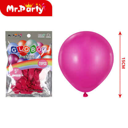Globo de Látex 5" (15 cm) Paquete con 20 Piezas