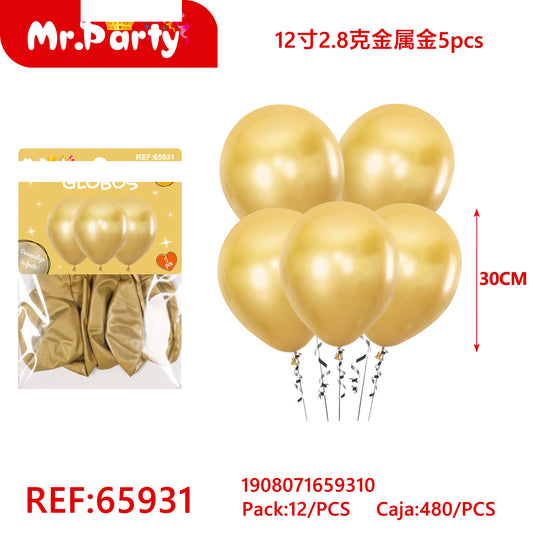 5 piezas de metal dorado de 12 pulgadas y 28 g (12paquetes)