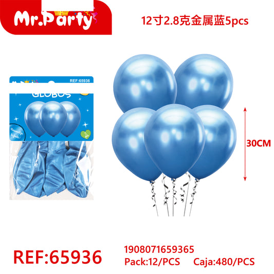 12 pulgadas 28 g azul metálico 5 piezases (12paquetes)