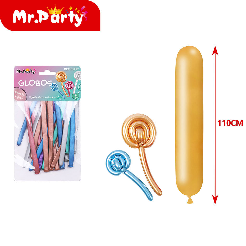 Globos largos para hacer figuras de 110 y 120cm Diferentes colores