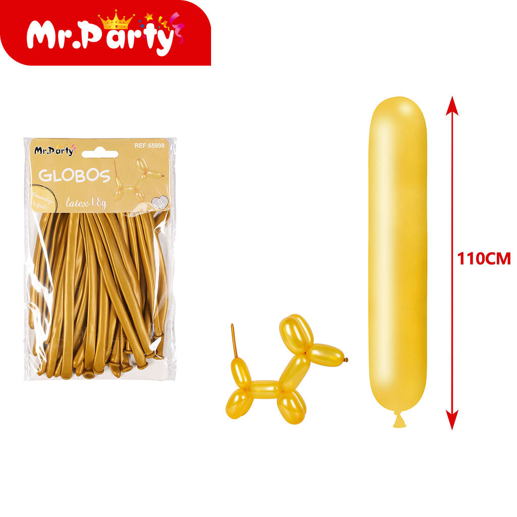 Globos largos para hacer figuras de 110 y 120cm Diferentes colores