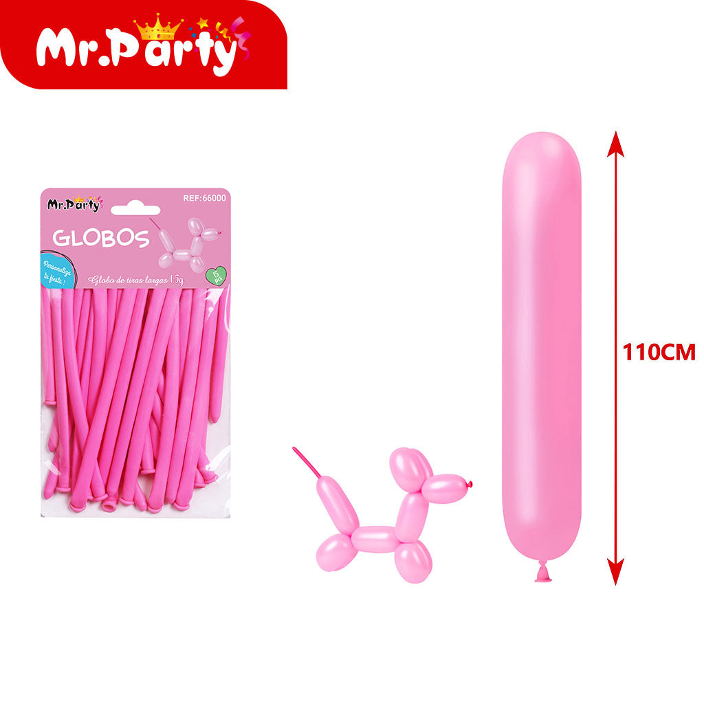 Globos largos para hacer figuras de 110 y 120cm Diferentes colores