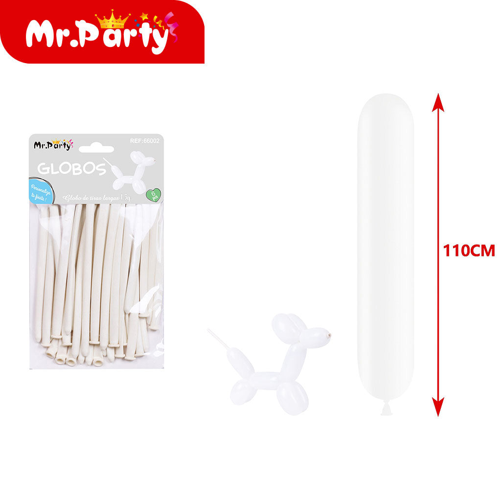 Globos largos para hacer figuras de 110 y 120cm Diferentes colores