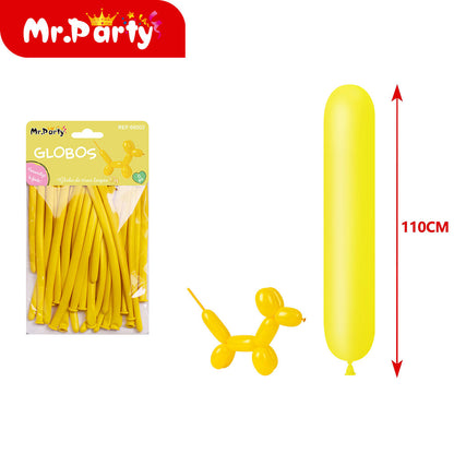 Globos largos para hacer figuras de 110 y 120cm Diferentes colores