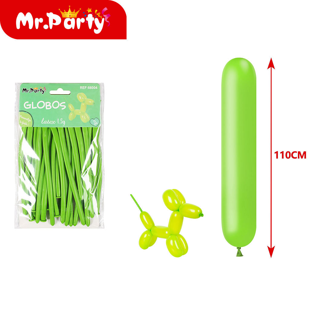 Globos largos para hacer figuras de 110 y 120cm Diferentes colores
