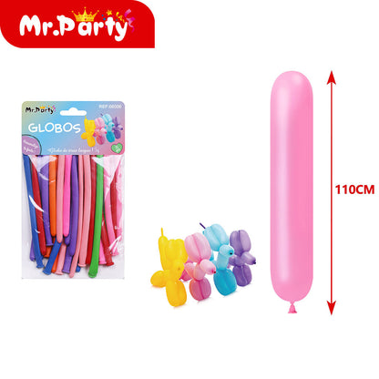 Globos largos para hacer figuras de 110 y 120cm Diferentes colores
