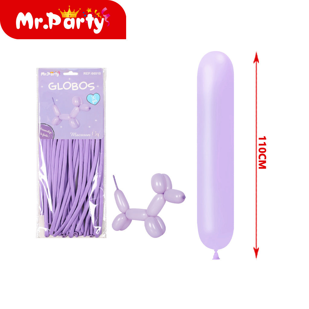 Globos largos para hacer figuras de 110 y 120cm Diferentes colores