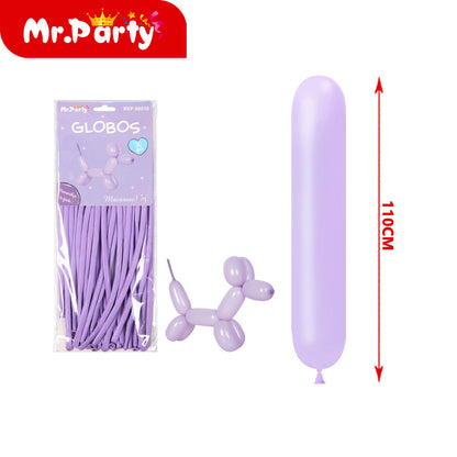 Globos largos para hacer figuras de 110 y 120cm Diferentes colores
