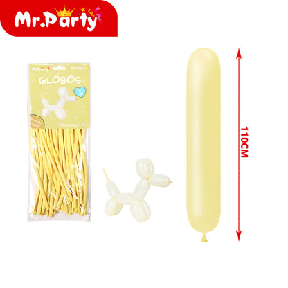 Globos largos para hacer figuras de 110 y 120cm Diferentes colores