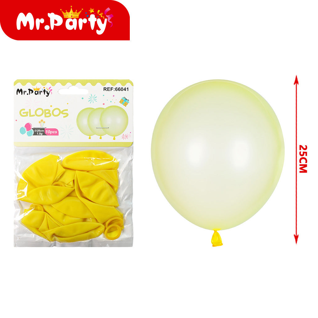 Bola fluorescente amarilla de 15 g 10 piezases (12paquetes)