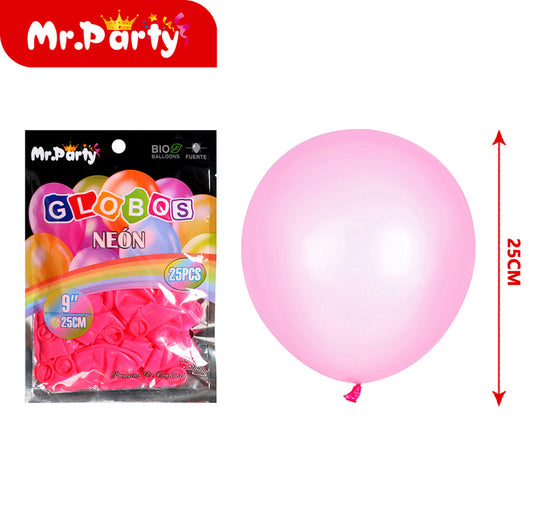 Bolas fluorescentes de 15 g color rosa 25 piezases (12paquetes)