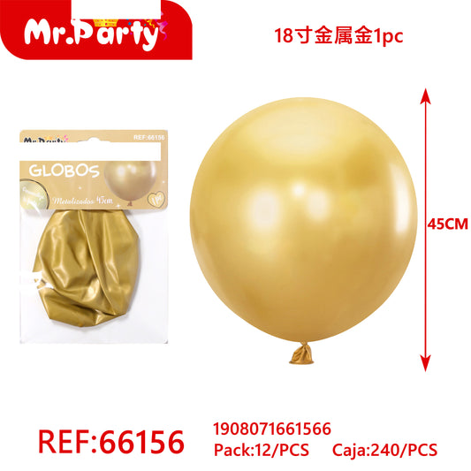 Oro metálico de 18 pulgadas (12paquetes)