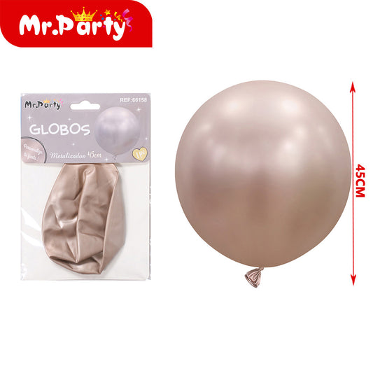 champan dorado metálico de 18 pulgadas (12paquetes)