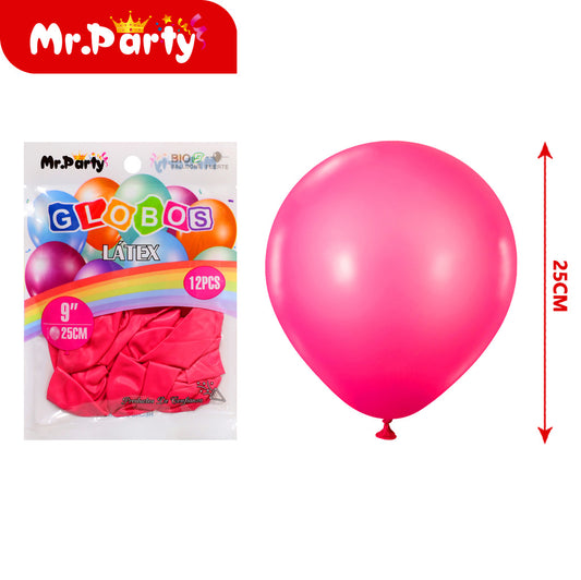 12 piezases de rojo rosa mate de 10 pulgadas y 15 g (12paquetes)