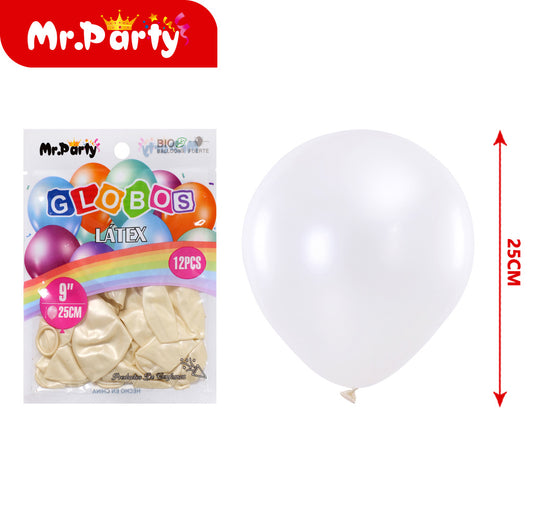 12 piezas de blanco perla de 10 pulgadas y 15 g (12paquetes)