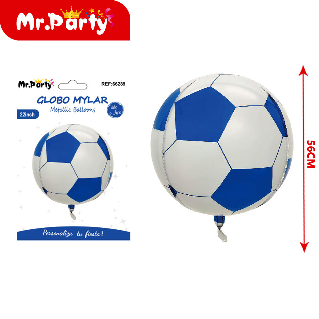 🏆⚽ Globos Mylar Deportivos Mr. Party | Balón de Fútbol, Trofeo #1 y “Happy Birthday” 🎈✨- Mayoreo 12 pzas