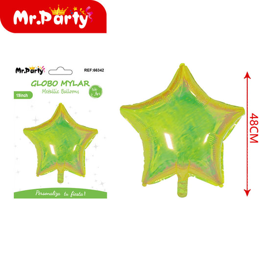 Estrella de cinco puntas de 19 pulgadas de color amarillo fl (12paquetes)