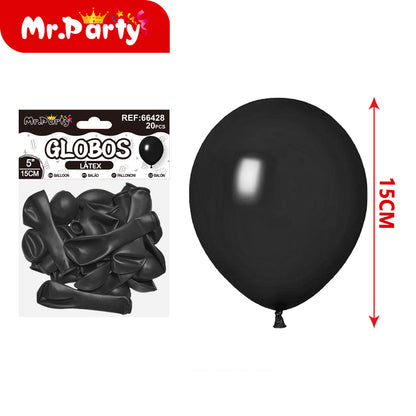 Globos de Látex 5” (15 cm) – Con 20 Globos | Mr. Party