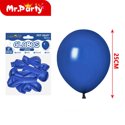 Globos de Látex 9” (25 cm) – Con 12 globos | Mr. Party