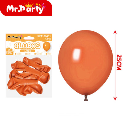 Globos de Látex 9” (25 cm) – Con 12 globos | Mr. Party