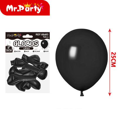 Globos de Látex 9” (25 cm) – Con 12 globos | Mr. Party
