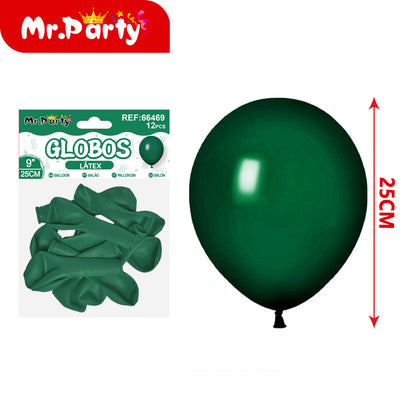 Globos de Látex 9” (25 cm) – Con 12 globos | Mr. Party
