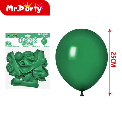 Globos de Látex 9” (25 cm) – Con 50 globos | Mr. Party