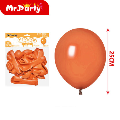 Globos de Látex 9” (25 cm) – Con 50 Globos| Mr. Party - Mayoreo 12pzas