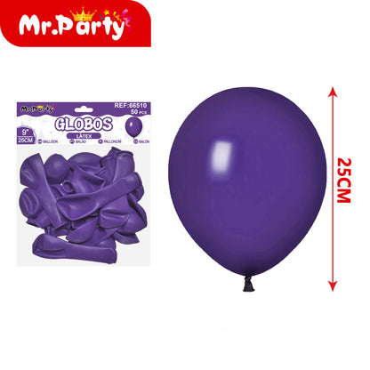 Globos de Látex 9” (25 cm) – Con 50 globos | Mr. Party
