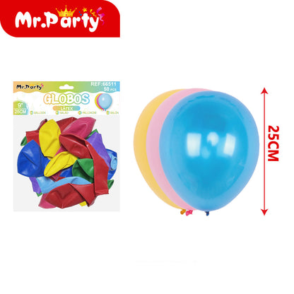 Globos de Látex 9” (25 cm) – Con 50 globos | Mr. Party