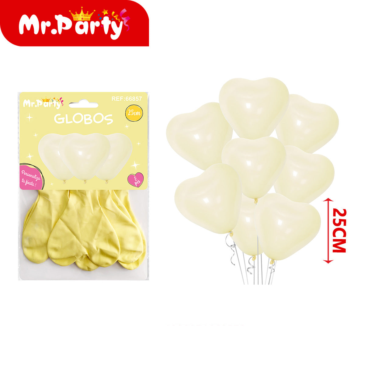 🎈 Globos Corazón 25 cm (8 pzas) | Latex Premium para Decoración de Fiesta 💖- Mayoreo 12 pzas