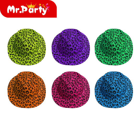 Sombrero con estampado de leopardo fluorescente (12paquetes)