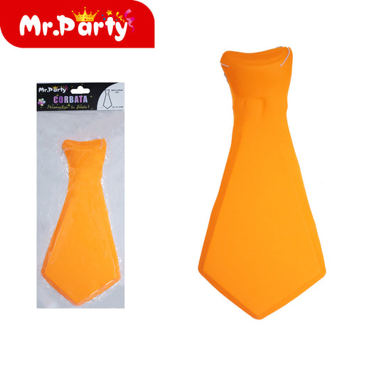 Corbata fluorescente de un solo color de 29 cm (12paquetes)