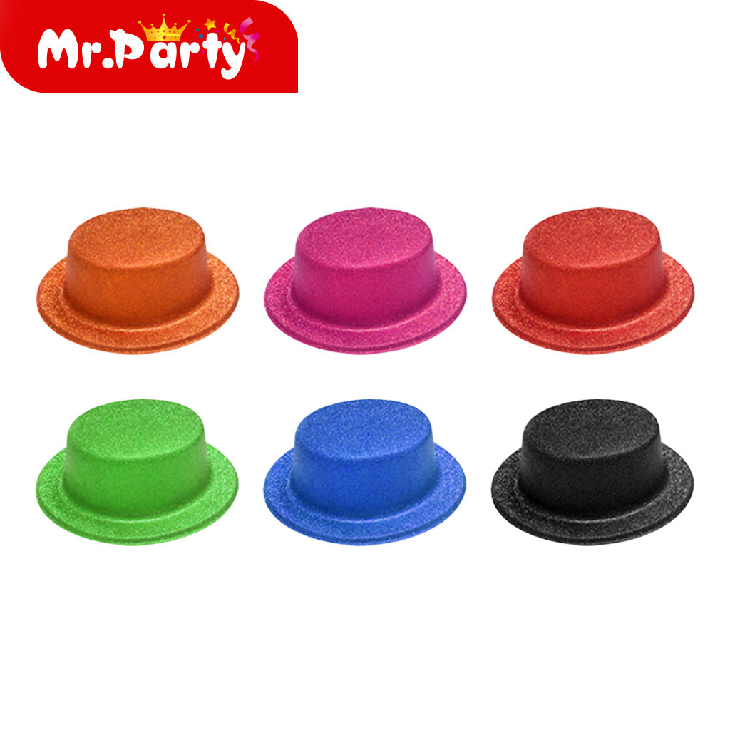 Gorra plana con polvo dorado colores variados (12paquetes)