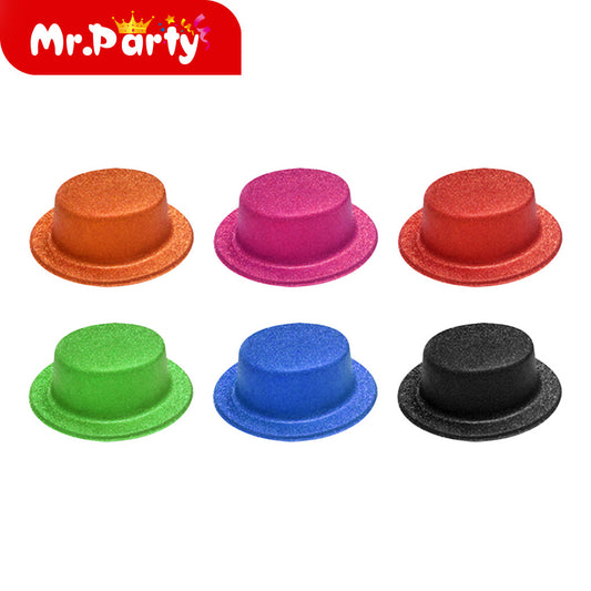 Gorra plana con polvo dorado colores variados (12paquetes)