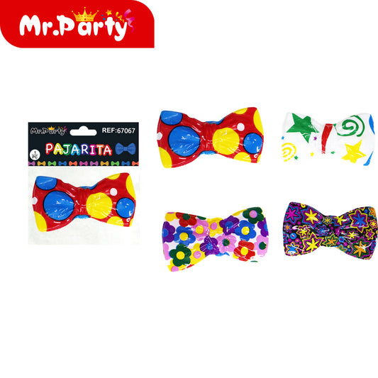 Pajarita estampada de 18 cm colores variados (12paquetes)