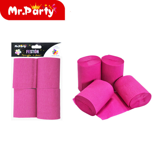 Rollo de arrugas de color solido 100 cm x 6 cm 4 piezases co (12paquetes)