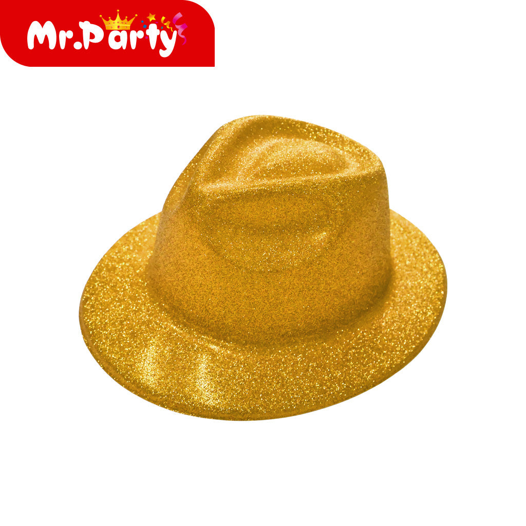 🎩✨ Sombreros de Fiesta Glitter/Neón y Metalizados (Colores y Estilos Surtidos) | Hora Loca, Photo Booth, Cumpleaños- Mayoreo 12 pzas