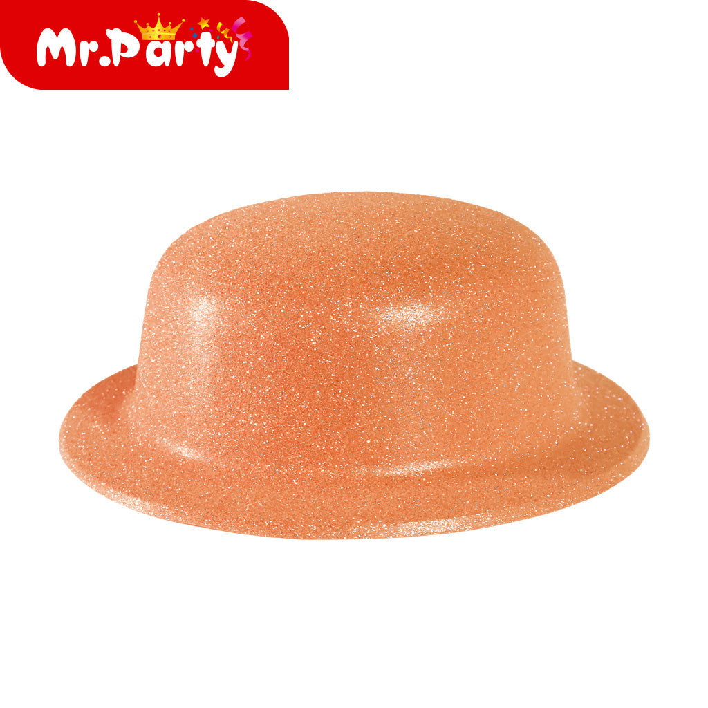 🎩✨ Sombrero Bombín con Glitter | Accesorio de Fiesta y Disfraz | Colores Surtidos para Fotos, Cumpleaños y Eventos