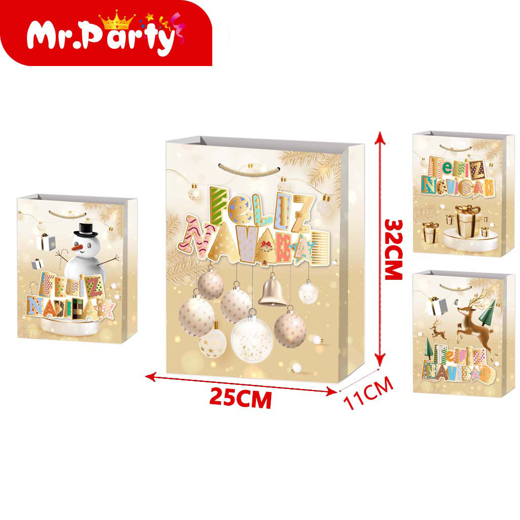 Bolsa de regalo mediana 6071 (3d + estampado en caliente) de (12paquetes)