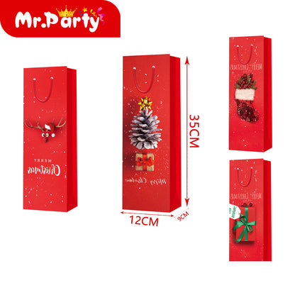 Bolsa de Regalo Navideña Tipo Botella 35 x 12 x 9 cm Mr. Party