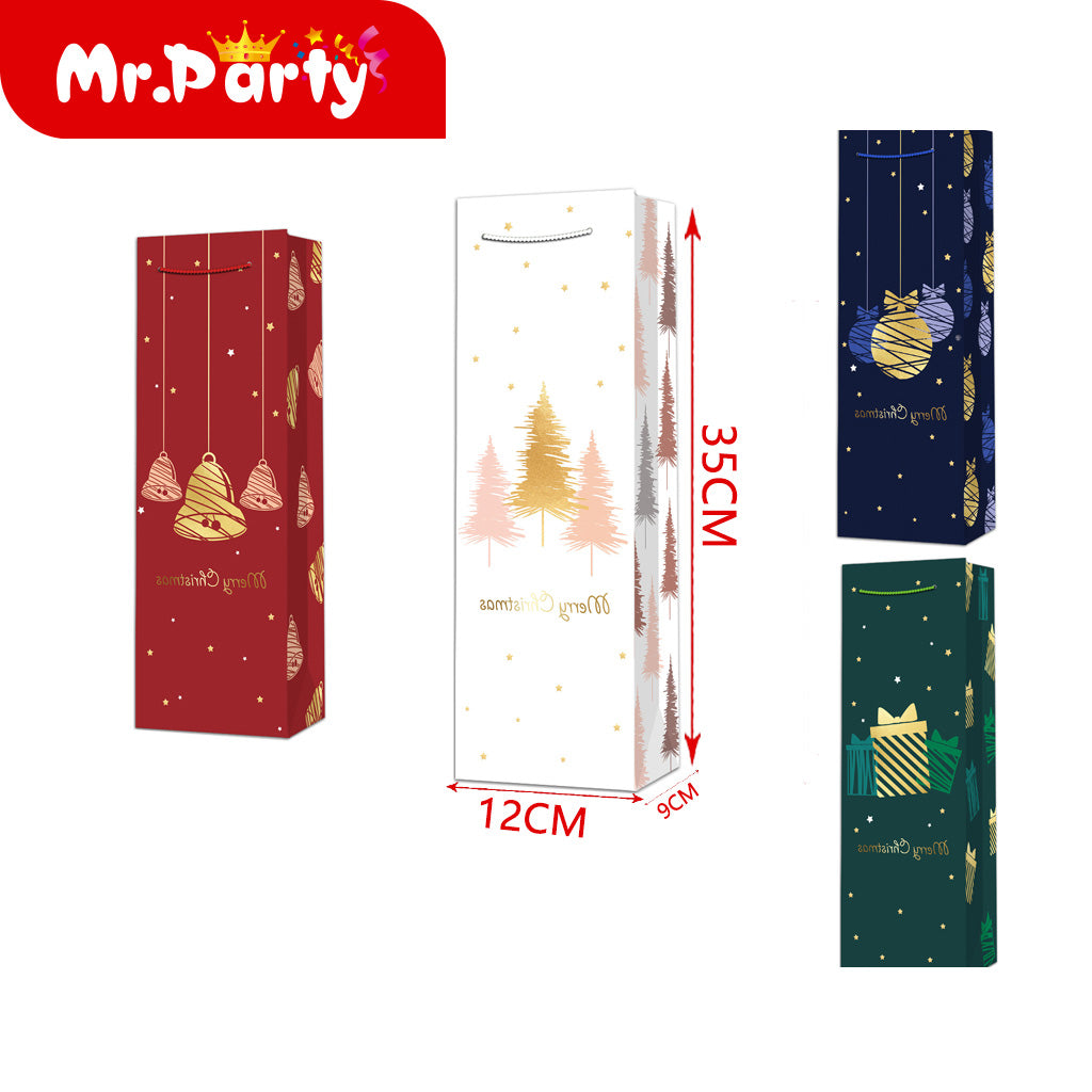 Bolsa de Regalo Navideña Tipo Botella 35 x 12 x 9 cm Mr. Party