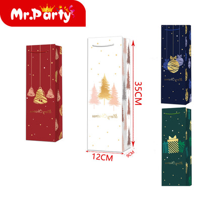 Bolsa de Regalo Navideña Tipo Botella 35 x 12 x 9 cm Mr. Party